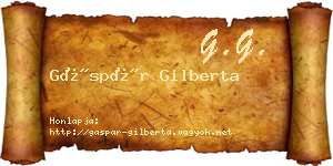 Gáspár Gilberta névjegykártya
